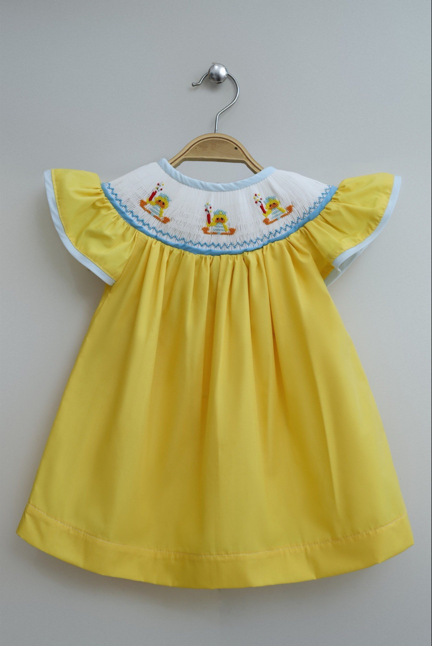 Hand embroidered duck dress