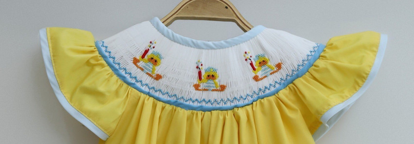 Hand embroidered duck dress