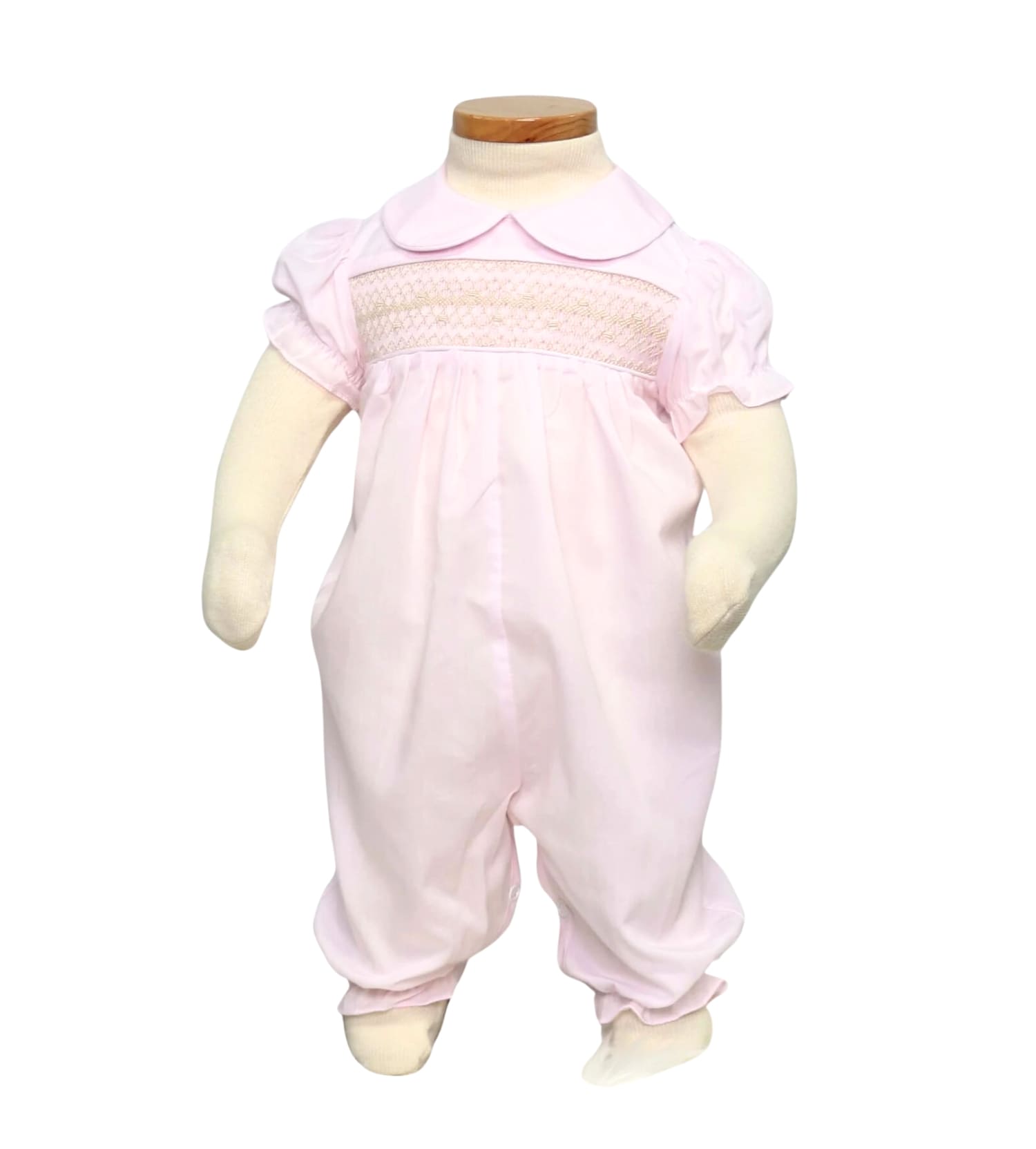 Pink Smocked Longall For Baby Girls