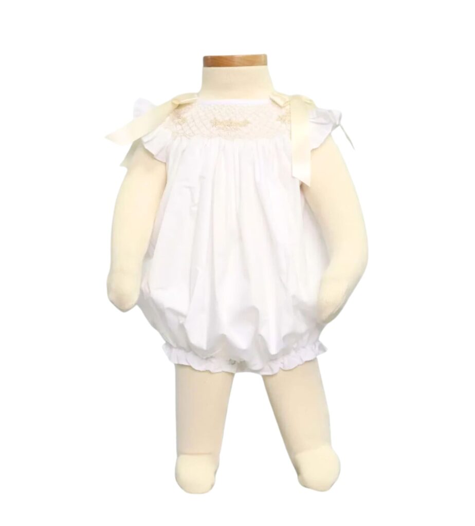 Smocked Easter Bodysuit Bubble for Baby Girl