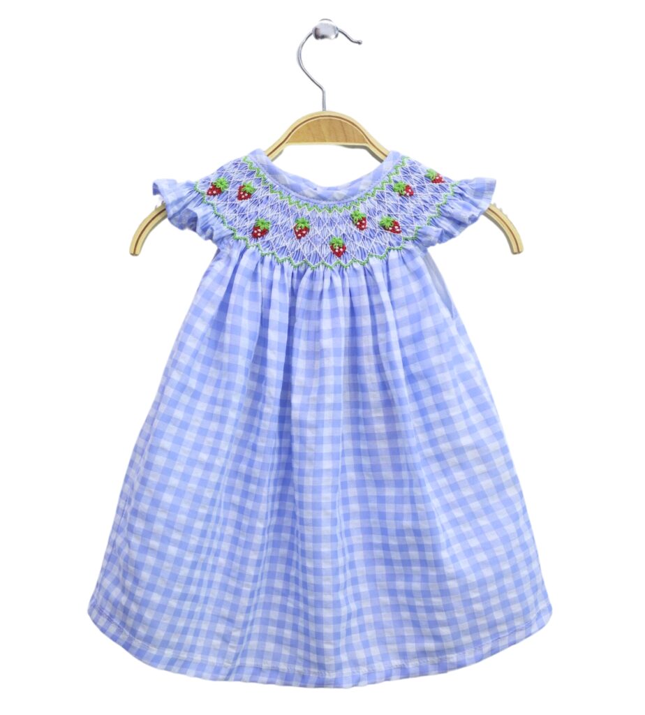 Blue Smocked Dress To Wear For A Picnic