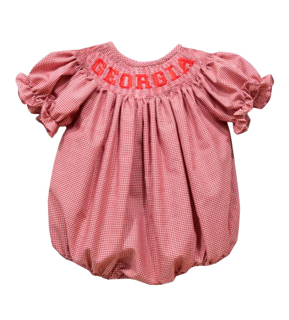 Smocked Bubble Name Georgia for Baby Girls