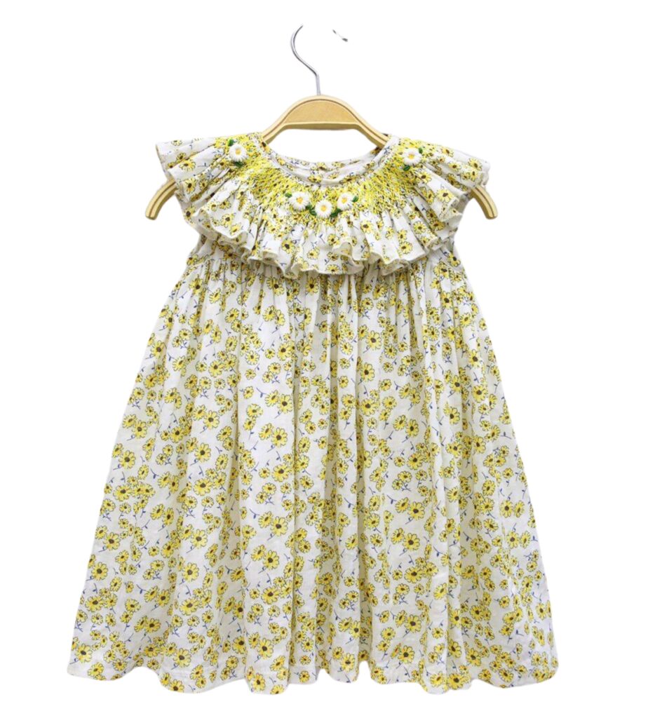 Chrysanthemum Smocking Dress For Girl