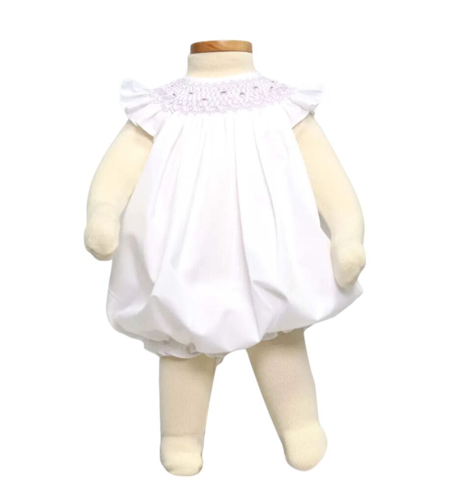 Smocked Bodysuit Easter Outfit For Baby Girl