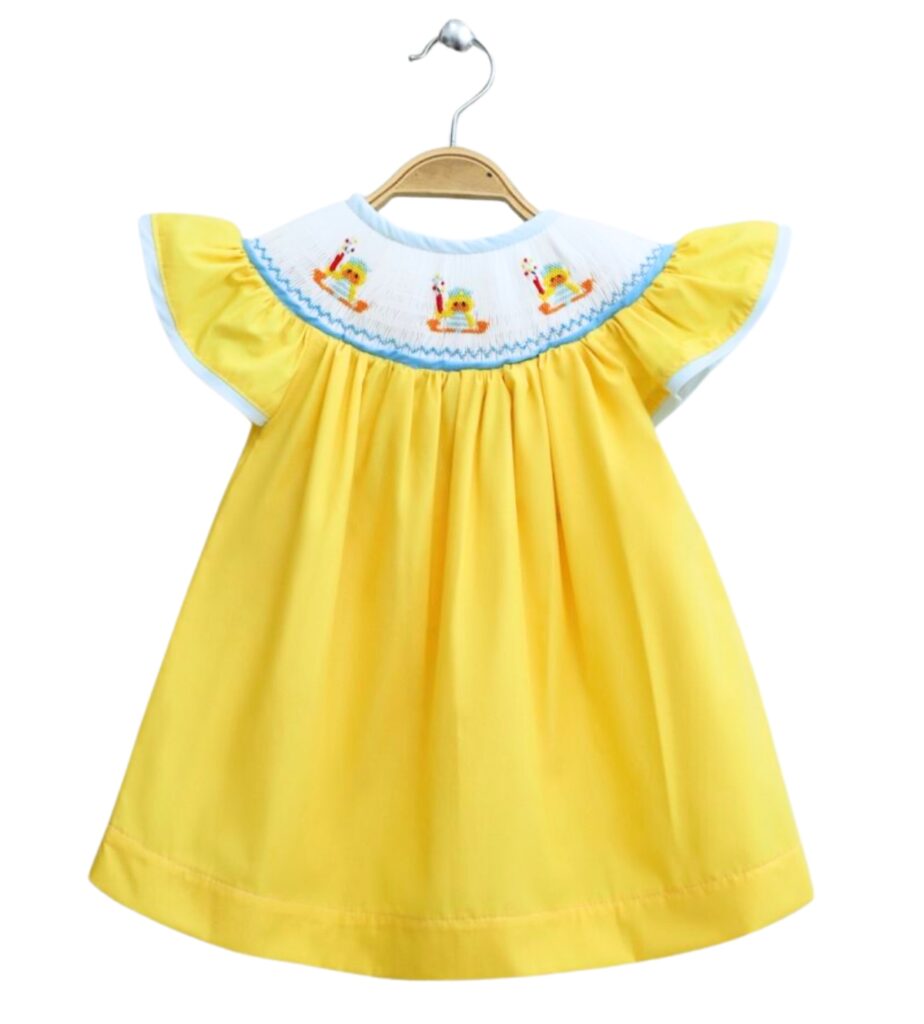 Hand embroidered duck dress