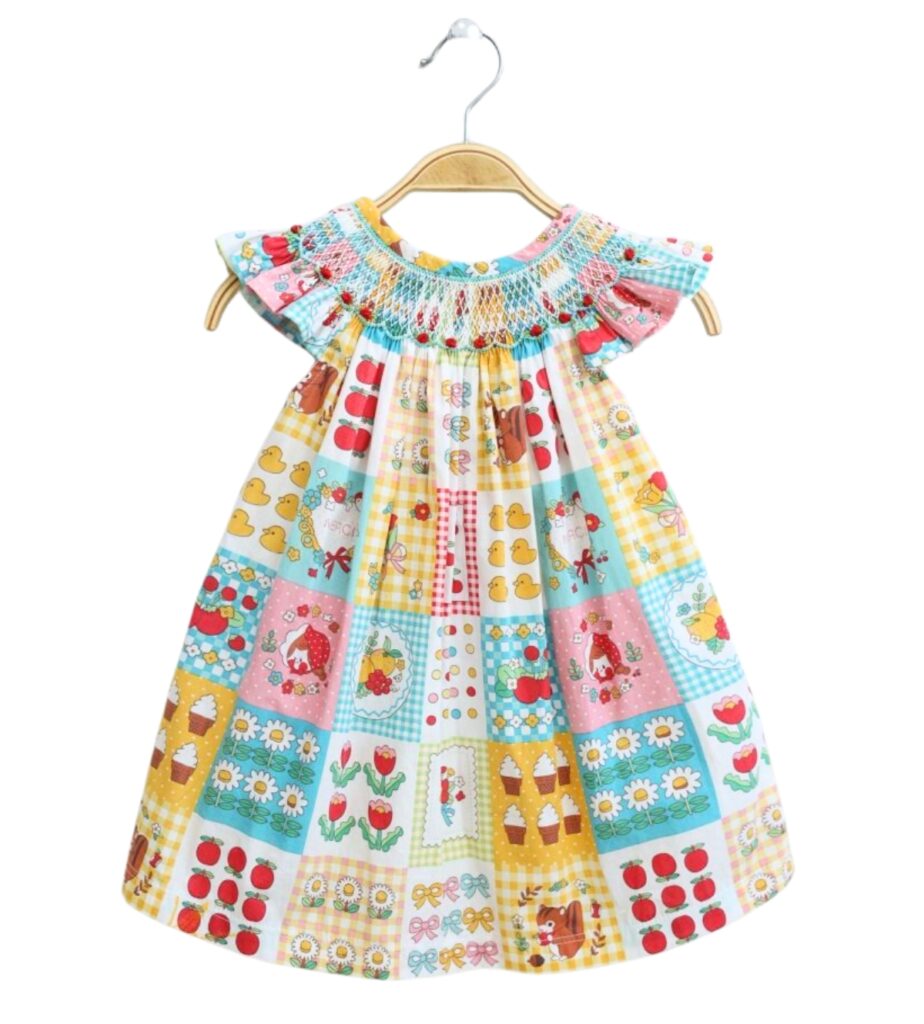Colorful Smock Dress For Baby