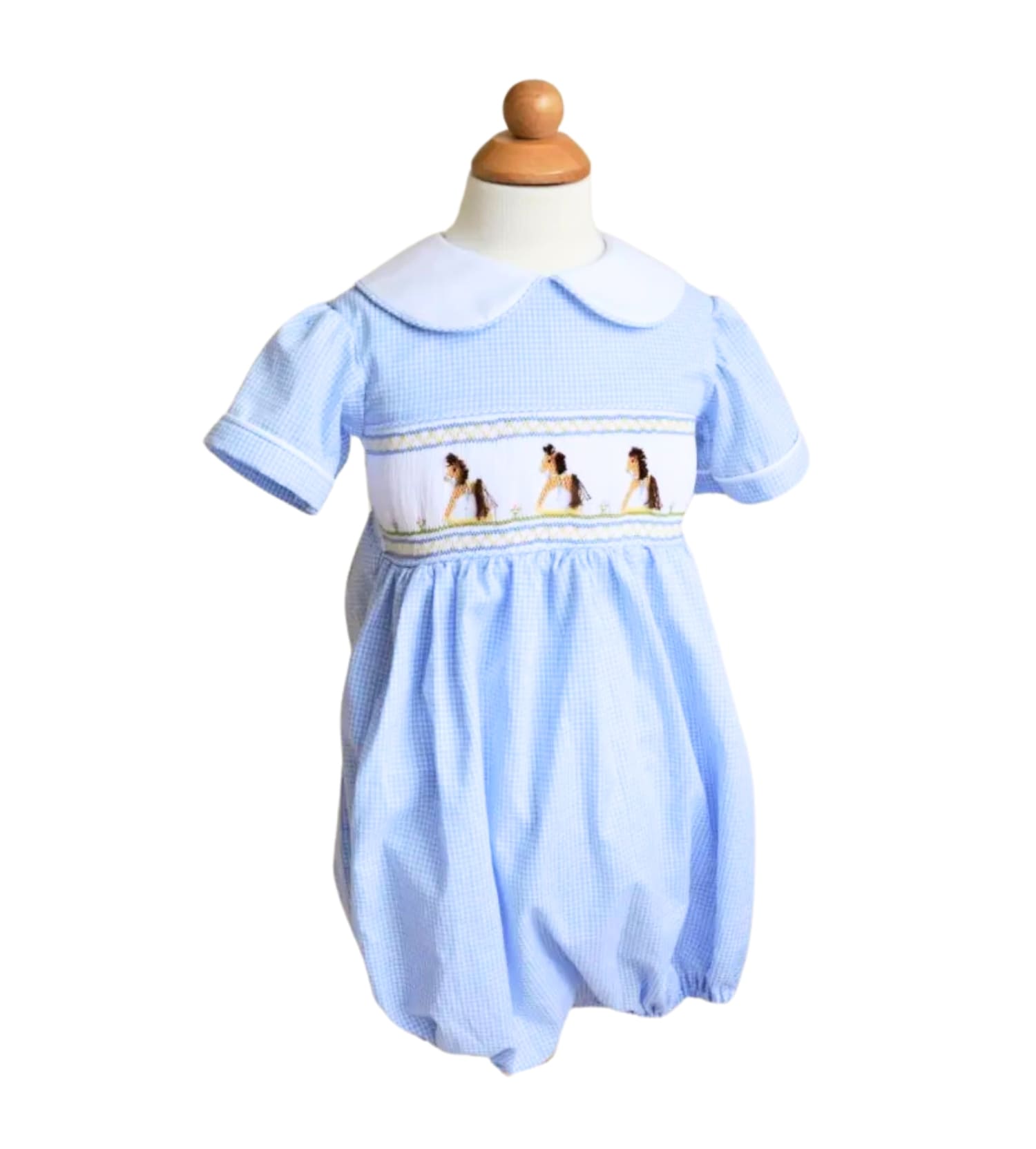 Smocked Bodysuit Smocked Rocking Horses for Infant