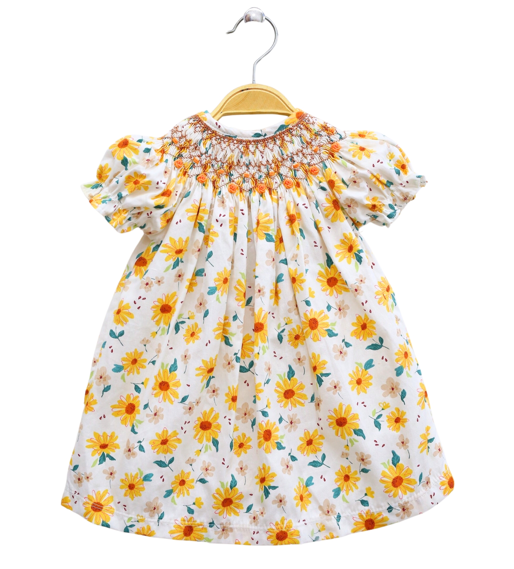 Baby Girl's Sleeveless Chrysanthemum Dress