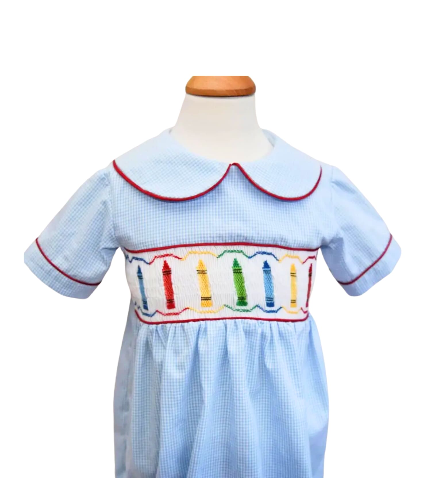 Back to school Smocked Bubblesuit For Infant