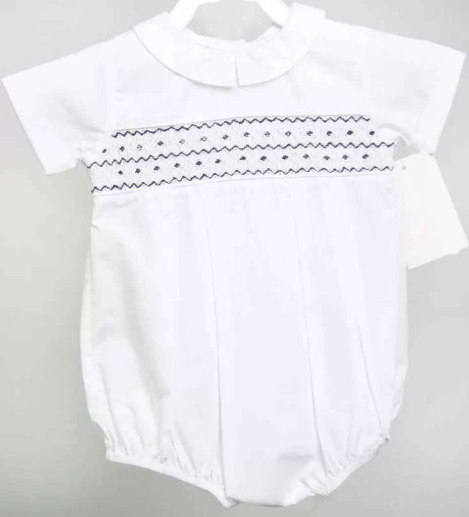 Smock Bodysuit  Baby Boy Christening Outfit SBS156