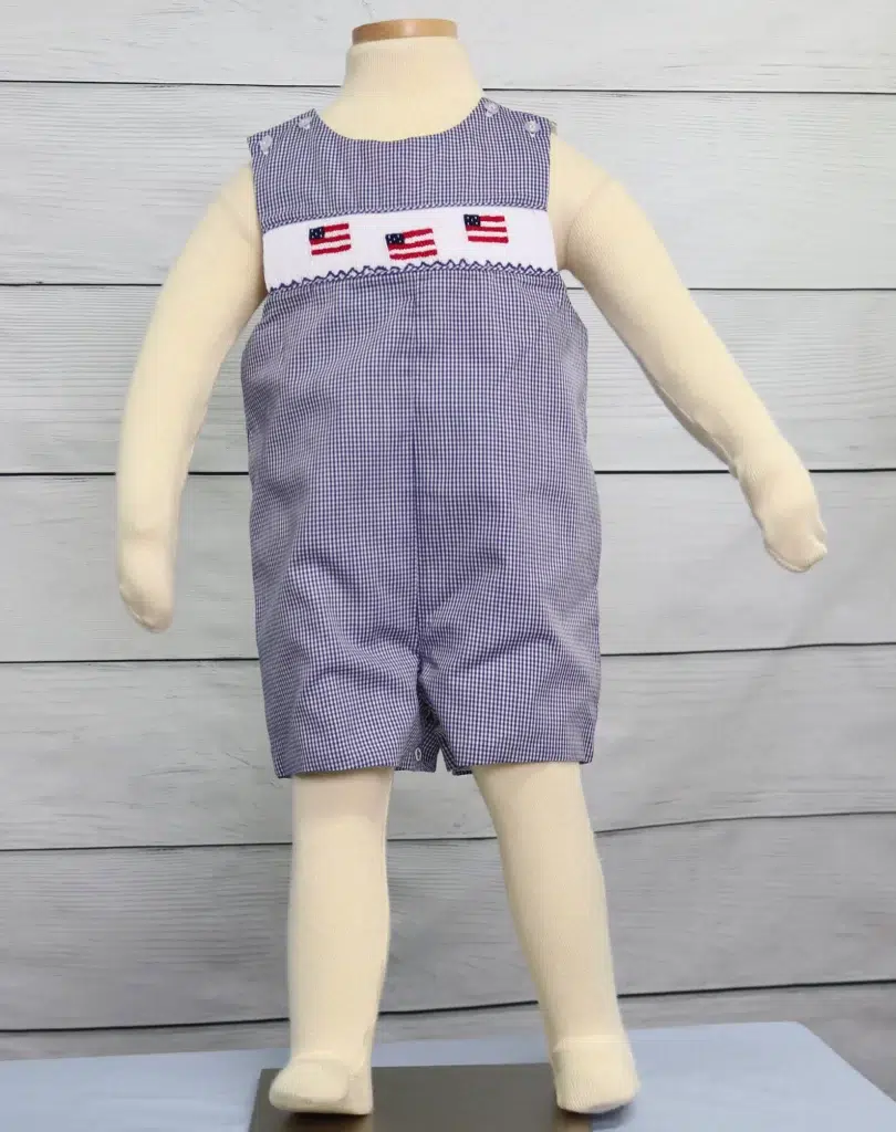 Smock Bodysuit Baby Boy 4th of July Outfit SBS172