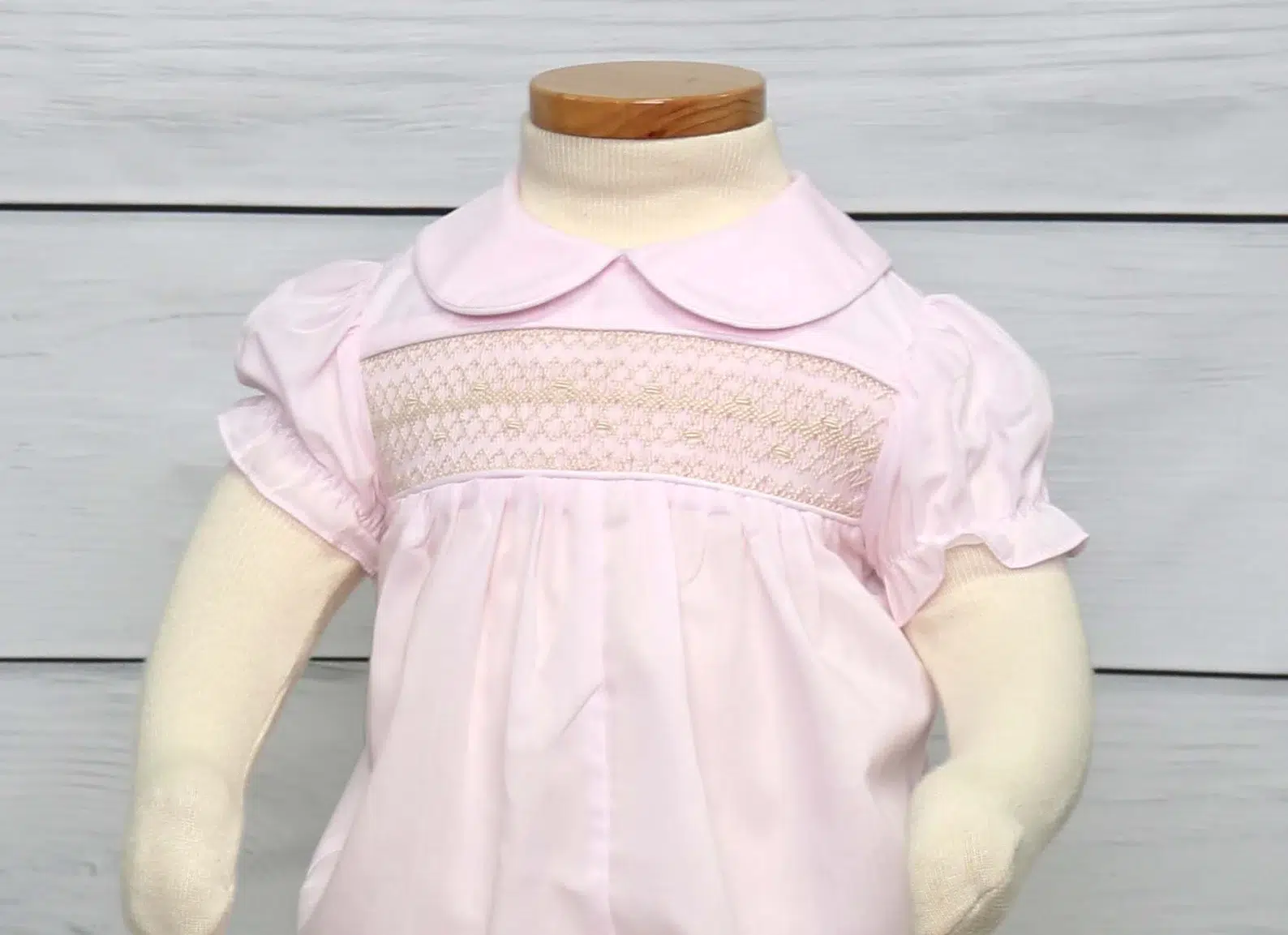 Pink Smocked Longall For Baby Girls