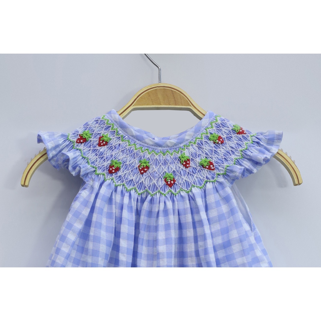 Blue Smocked Dress To Wear For A Picnic