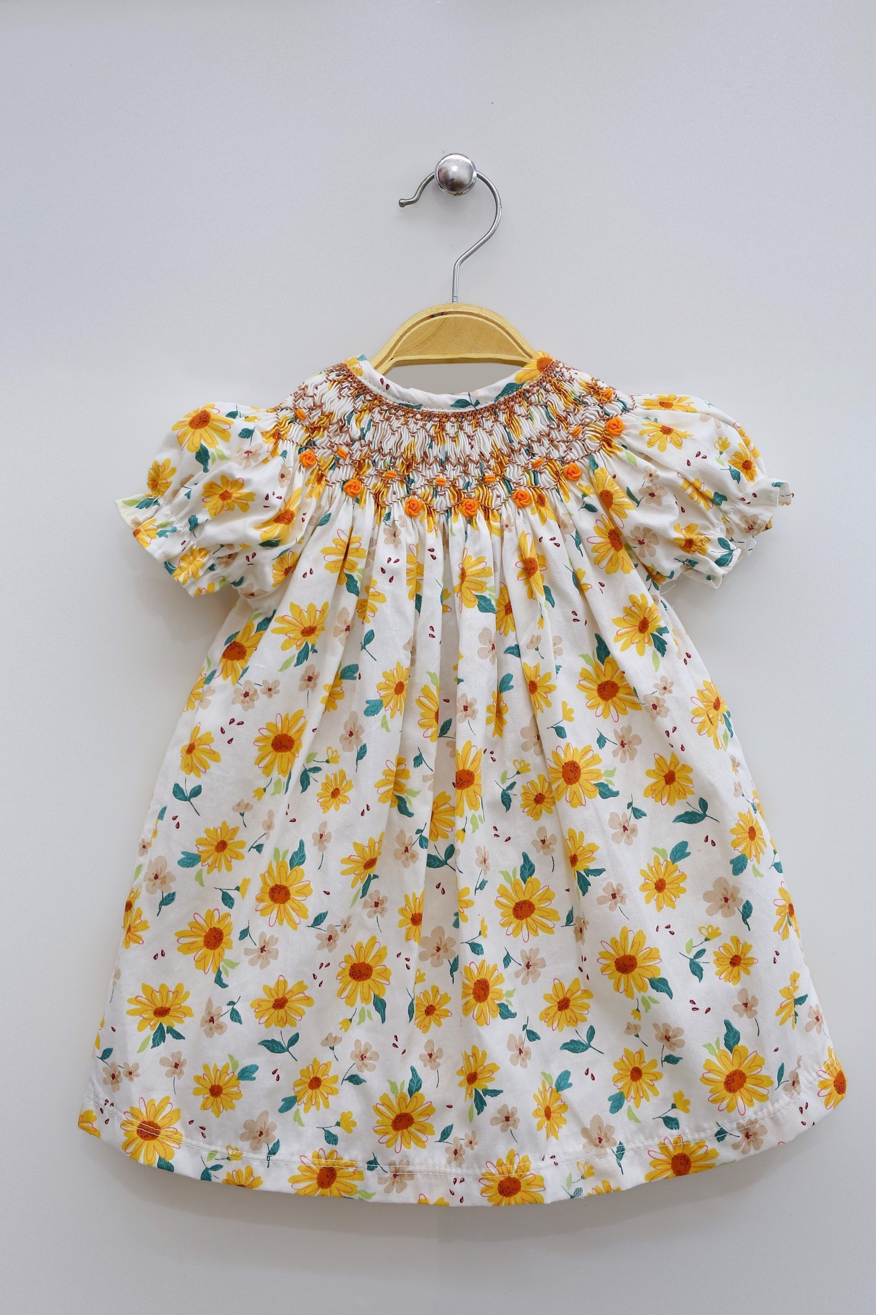 Baby Girl's Sleeveless Chrysanthemum Dress