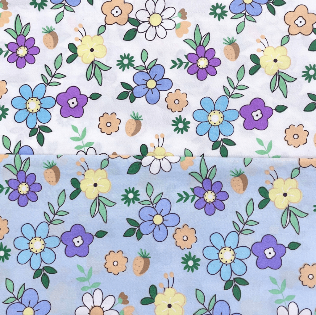 F12 - Endless flower fields of blue/white fabric