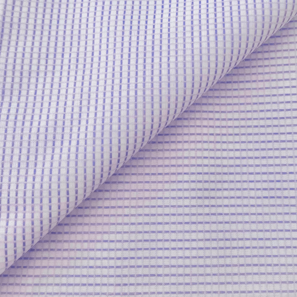 F09 - Light blue striped fabric