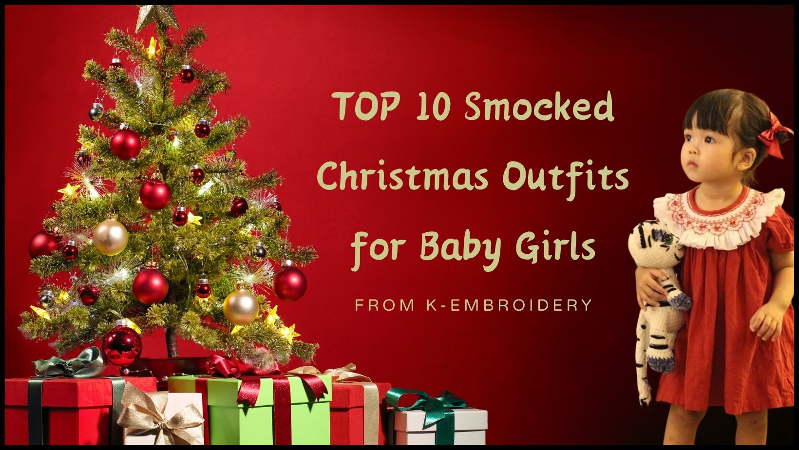 TOP 10 smocked christmas outfits for baby girls