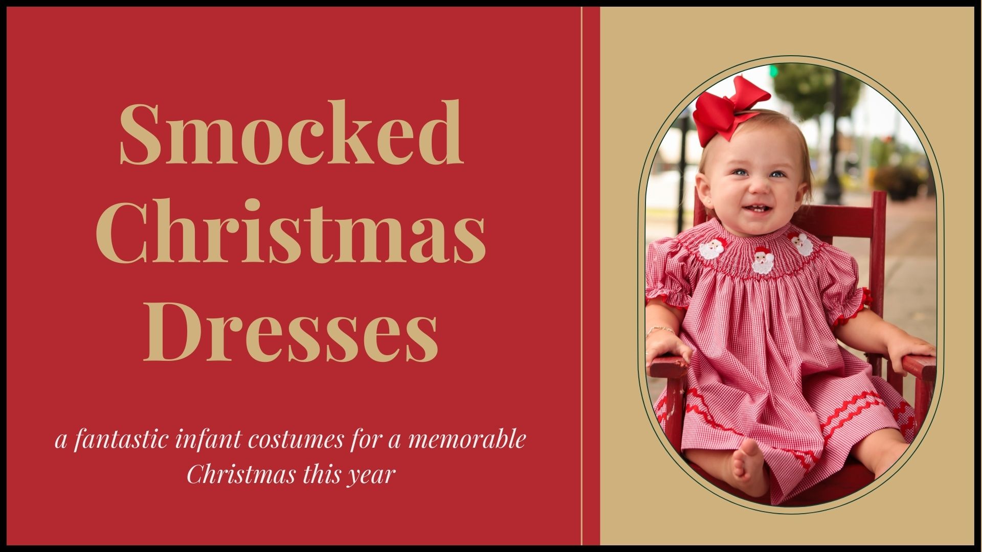 Infant Smocked Dresses for A Merry Christmas