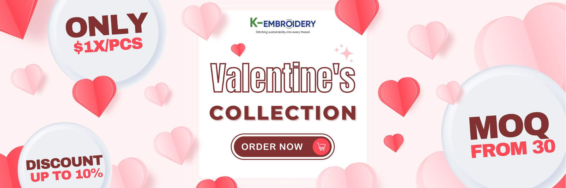 VALENTINE PROMOTION – VALENTINE COLLECTION FOR BABY GIRLS