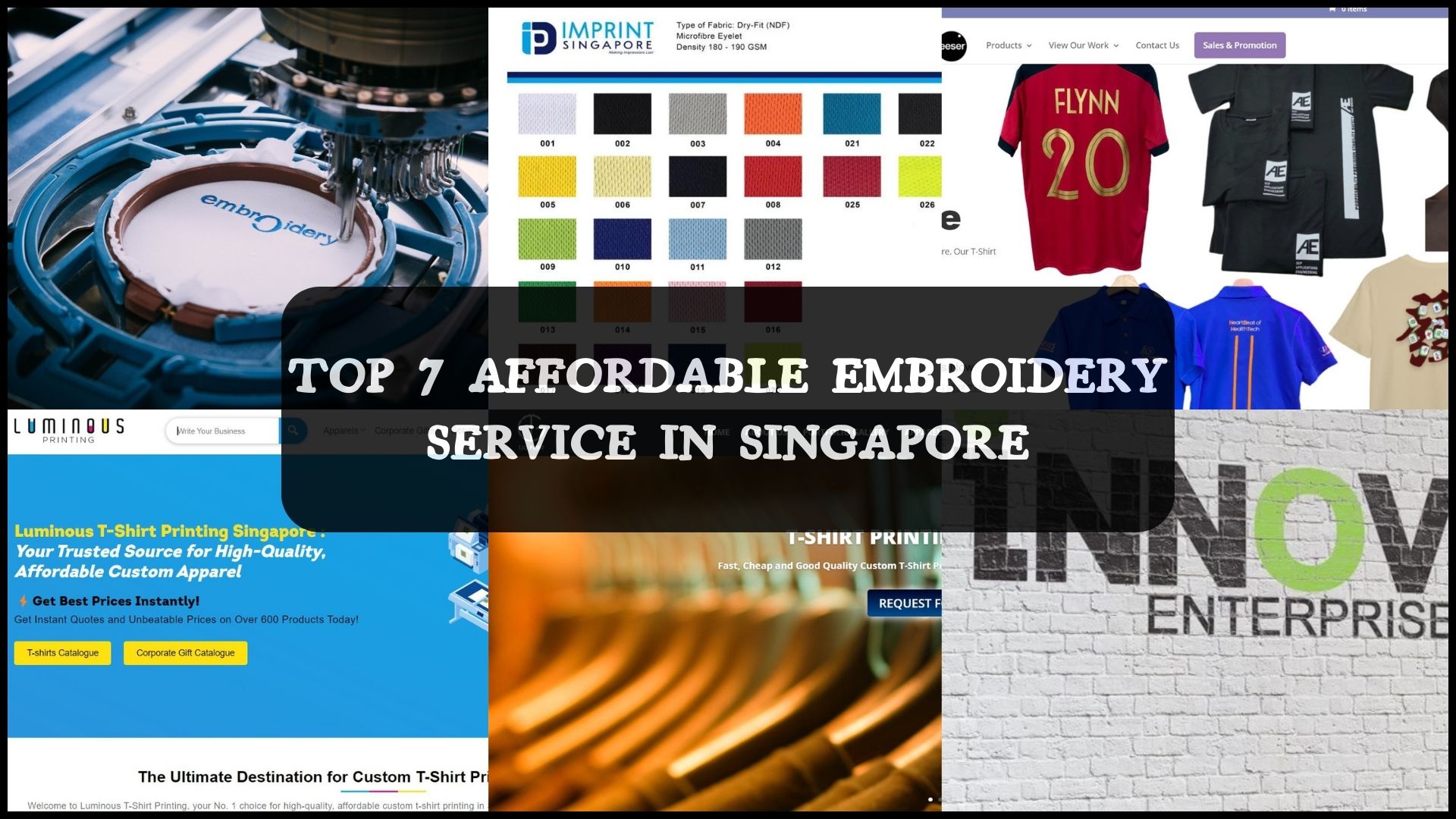 Top 7 Affordable Embroidery Service in Singapore