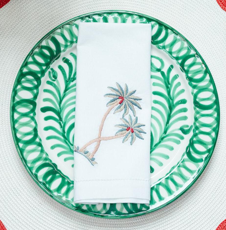 Hand Embroidered Palm Napkins
