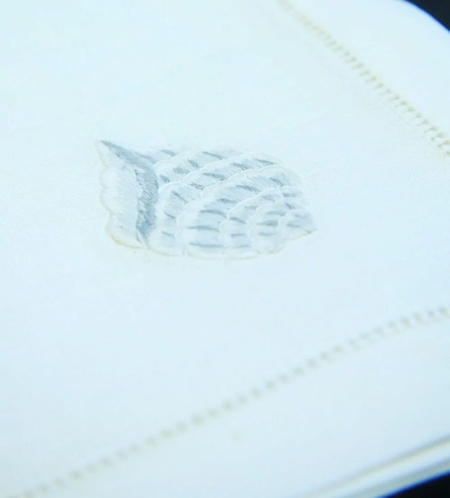 Snail Shell Hand Embroidered Napkins