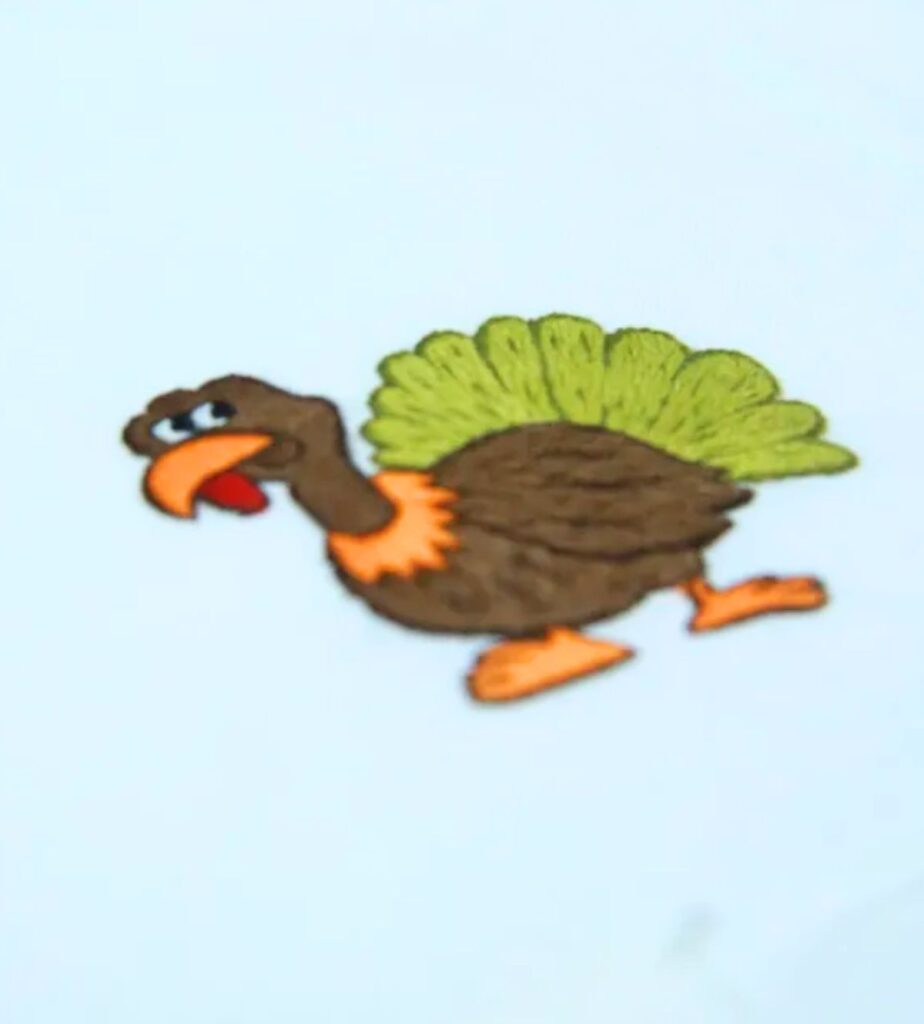 Cute peacock hand embroidered napkins