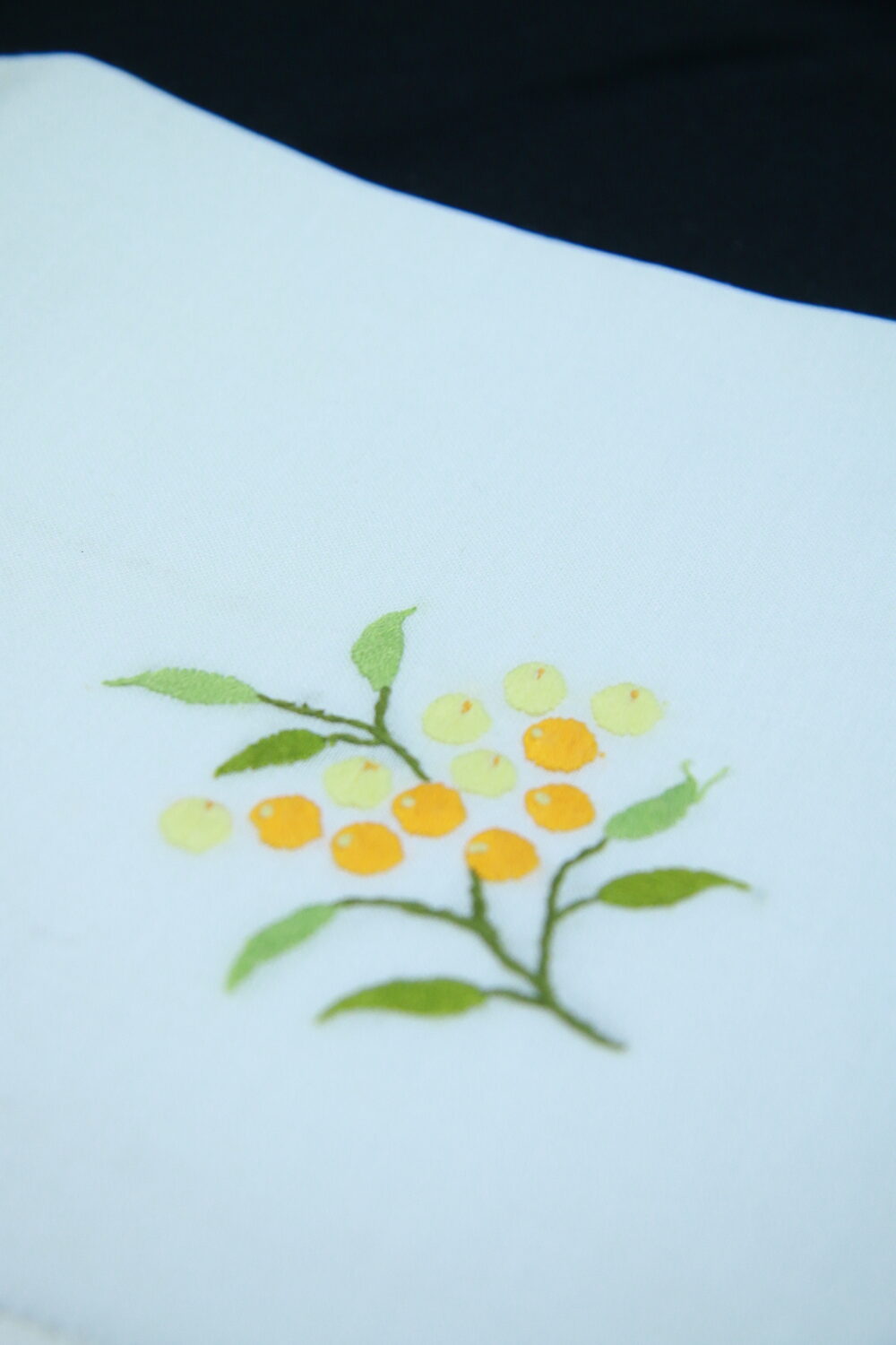 Orange Tree Hand Embroidered Napkins
