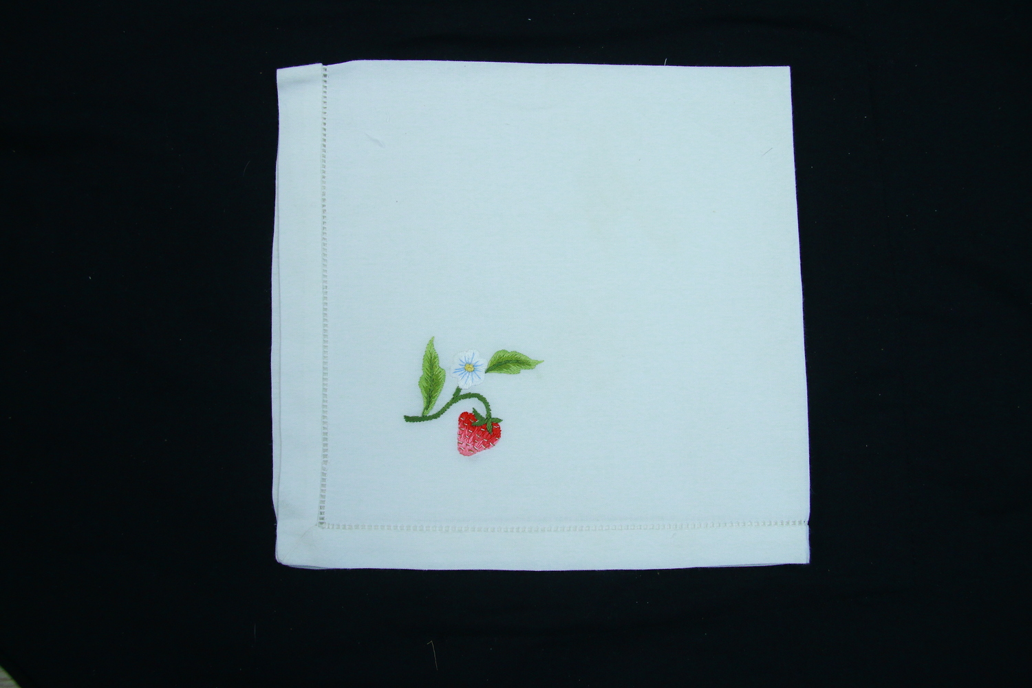 Strawberry Hand Embroidered Napkins