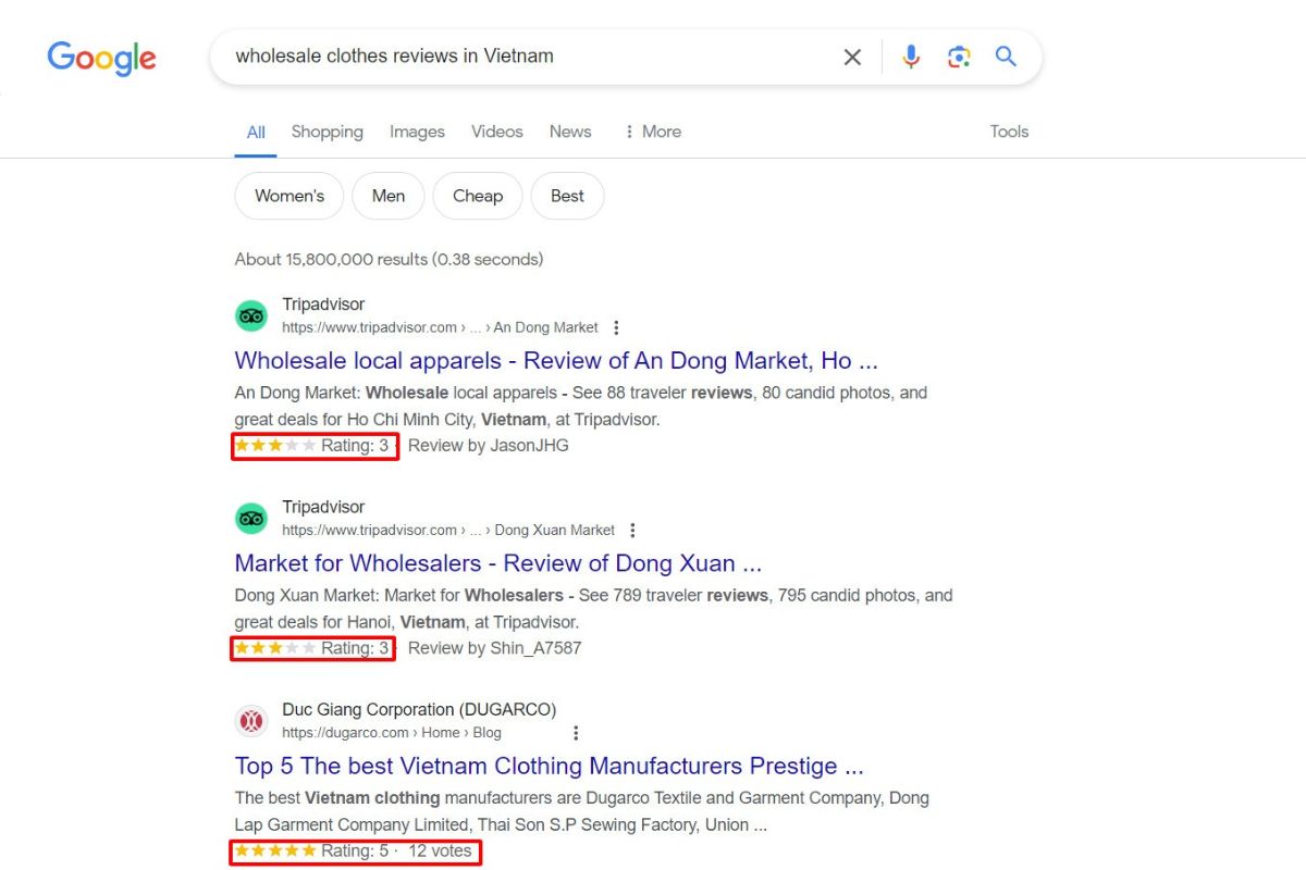 5 Ways to Avoid Being Scams Clothing Wholesale Clothes From Vietnam 3 Search for reviews and feedbacks