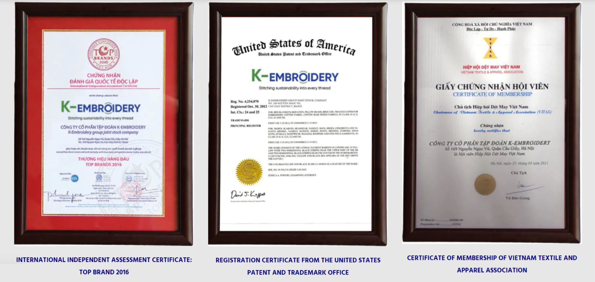 5 Ways to Avoid Being Scams Clothing Wholesale Clothes From Vietnam 5 Certificates proves K-Embroidery’s credibility