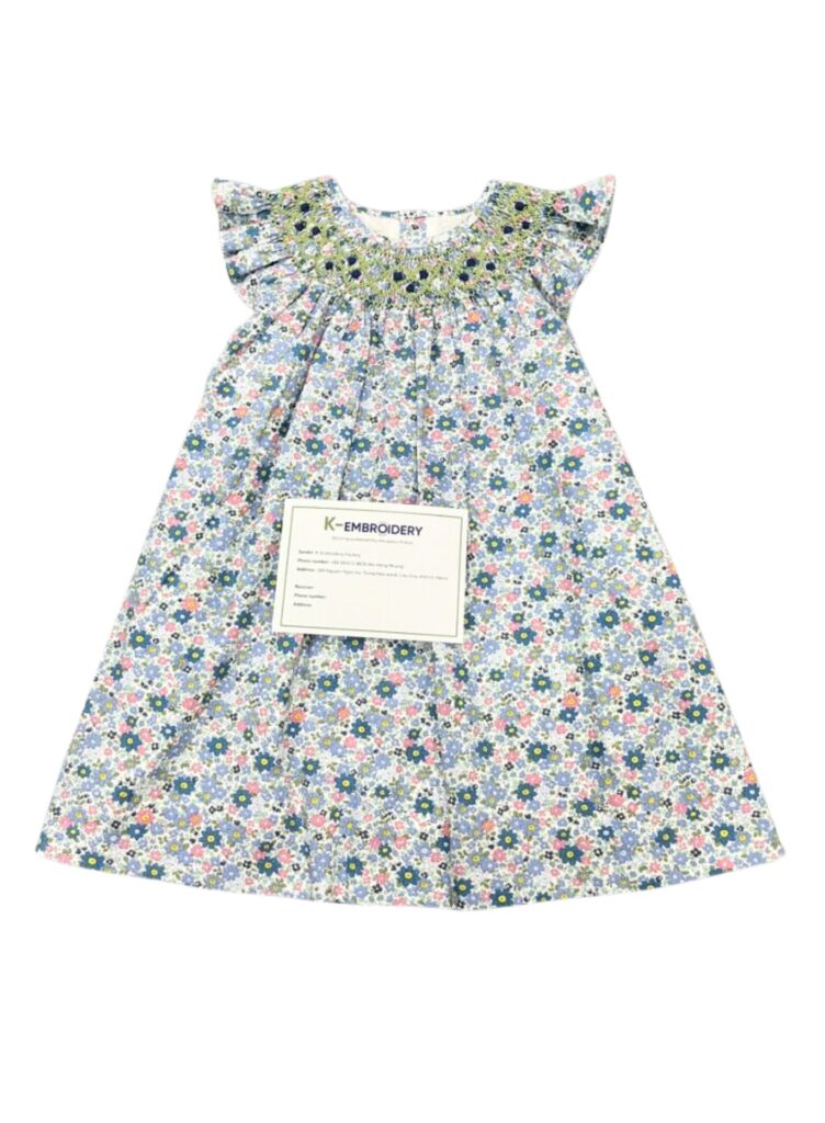 Smocked Bishop Dress Springtime Daisy