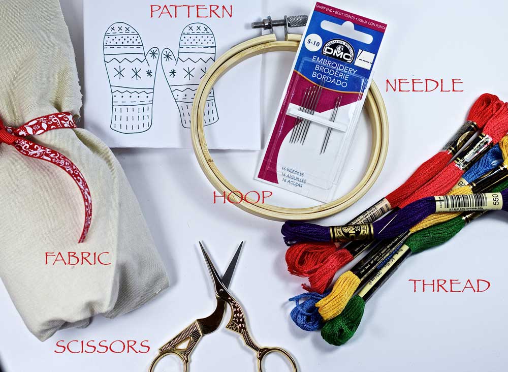How to embroider pattern on clothing by hand 2 embroidery-supplies