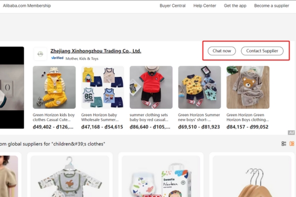 Should I buy children's clothes on Alibaba? 3 Contact suppliers