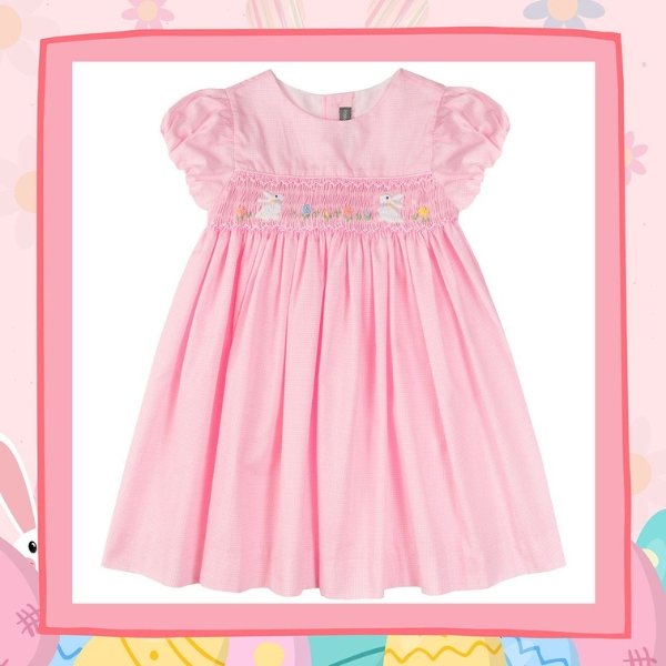 10 Trendy Styles Smocked Back to School Dress & Outfits 12 Easter pink plain smocked dress