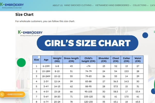 How to Choose the Best Smocked Clothes For Your Baby? 3 You can refer to the size chart for baby in our website