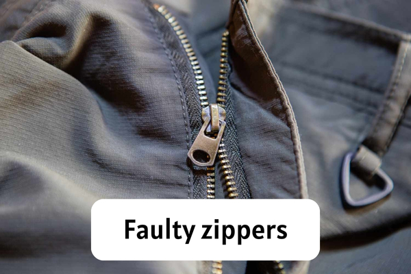 What to do when buying defective clothes from Vietnam? 2 Faulty zippers