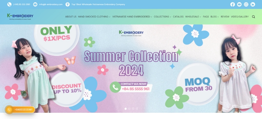 K-Embroidery's website