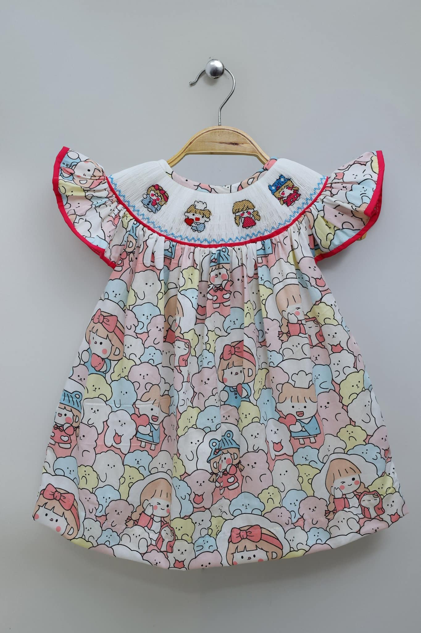 Smocked Bishop Dress Pattern of Adorable Little Friends