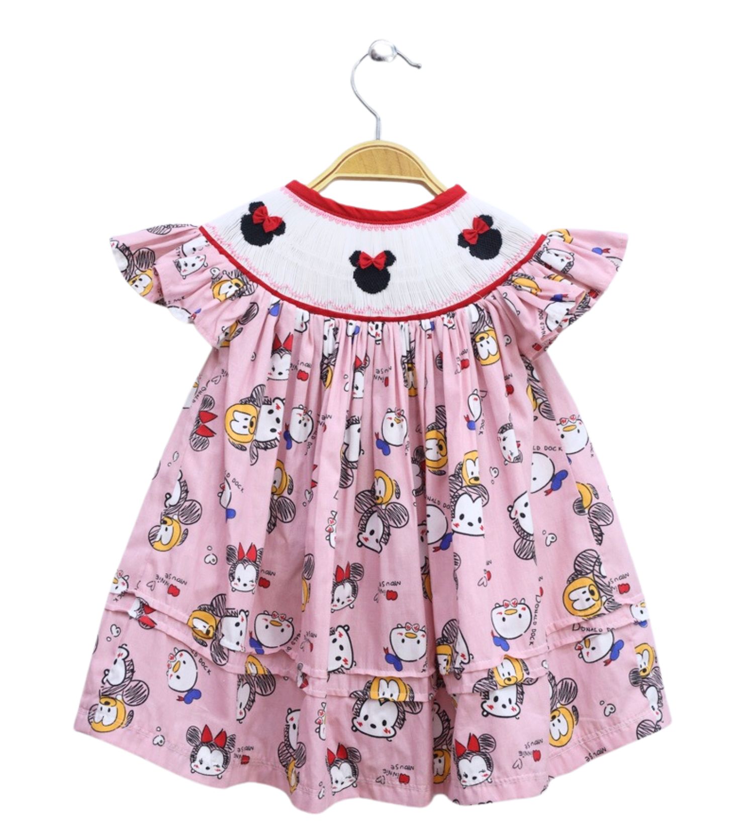 Smocked Bishop Dress with Mickey Mouse and Friends