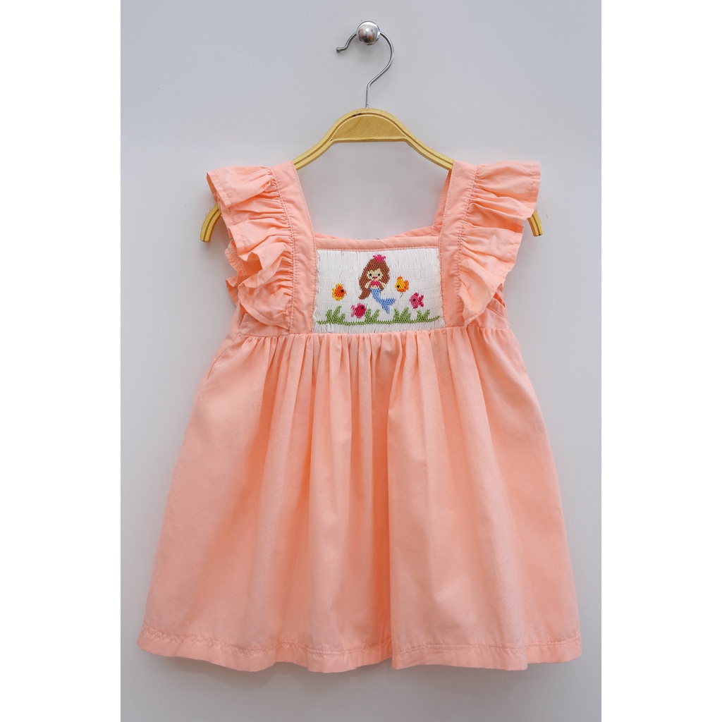 Smocked Orange Mermaid Dress