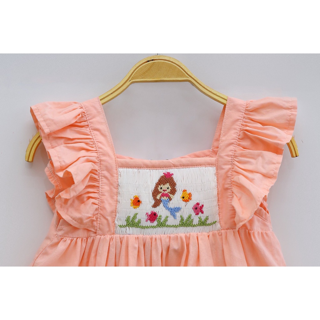 Smocked Orange Mermaid Dress