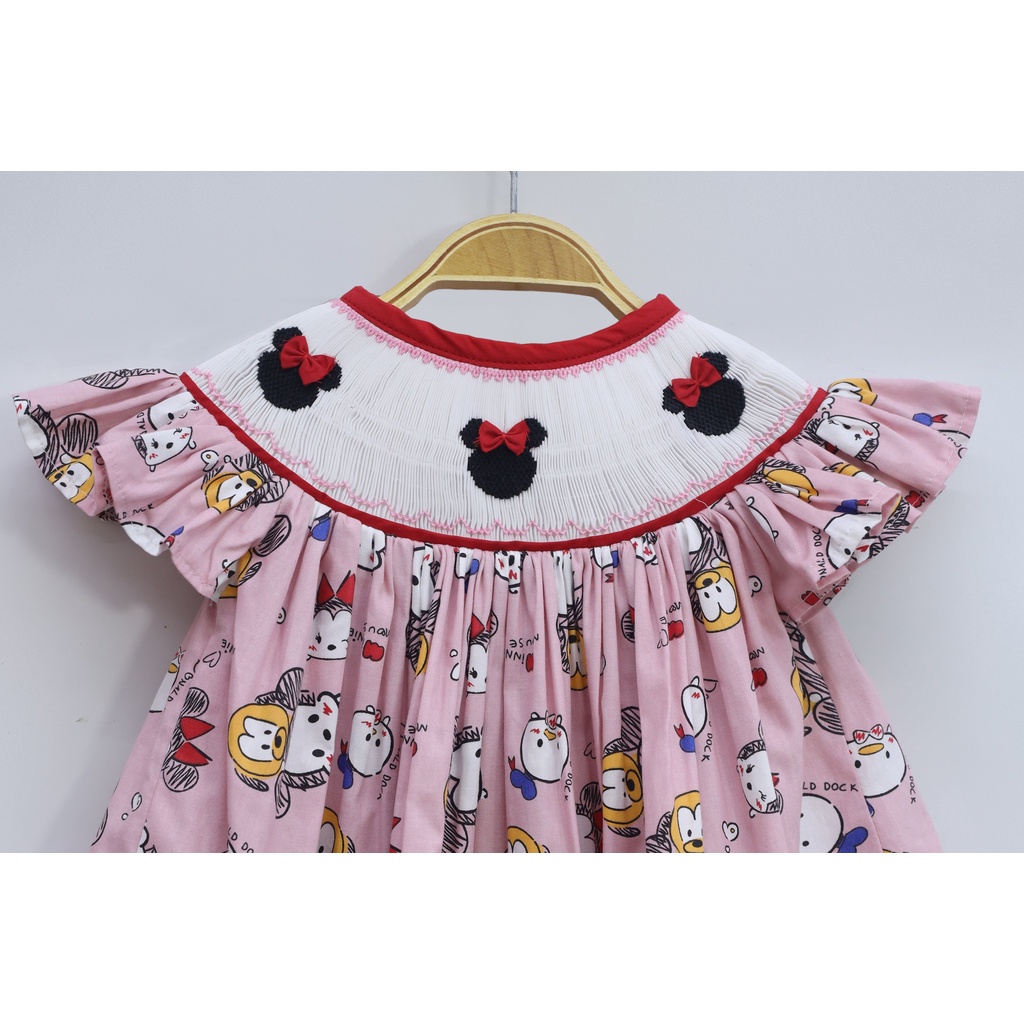 Smocked Bishop Dress with Mickey Mouse and Friends