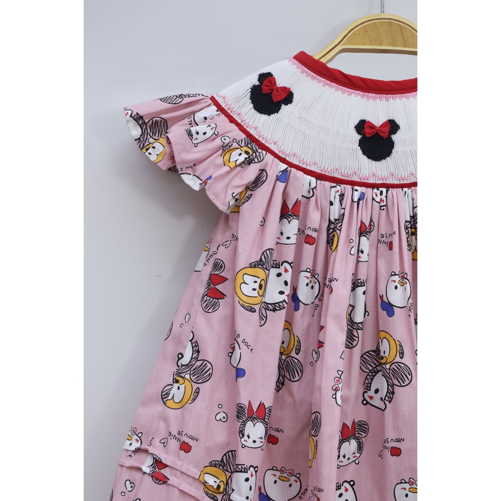 Smocked Bishop Dress with Mickey Mouse and Friends