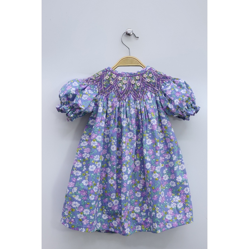 Smocked Vip Purple Flower Dress