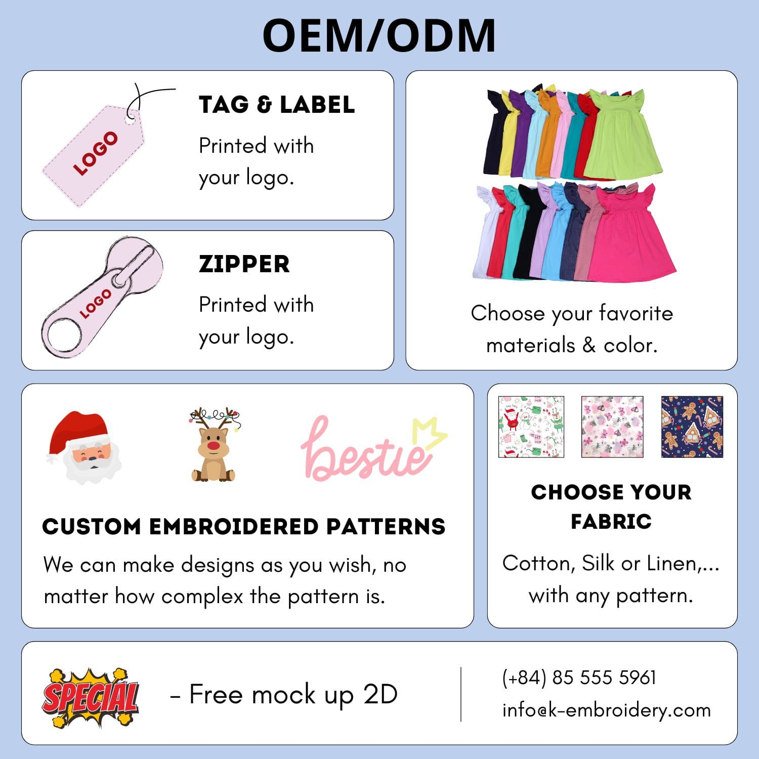 Christmas Hand Smocked Bishop Baby Girl Dress with Santa Embroidery