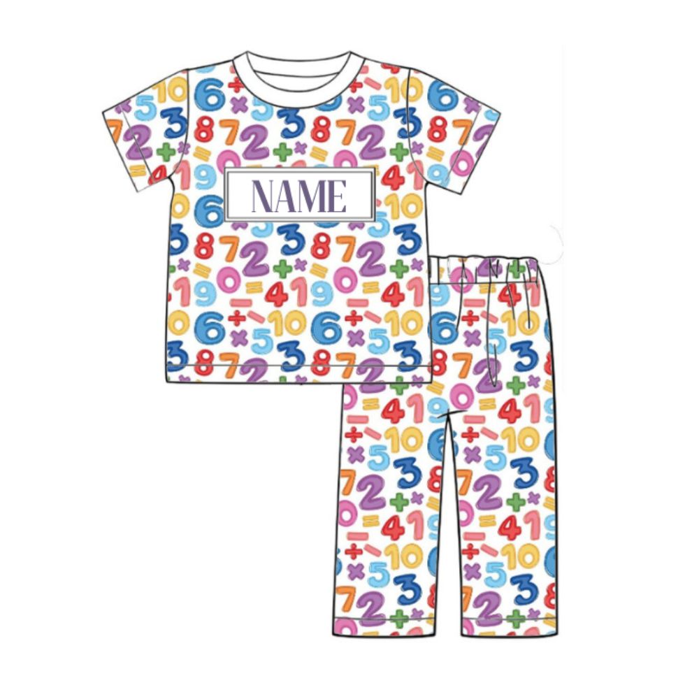 Amazing math custom name boy smocked outfits