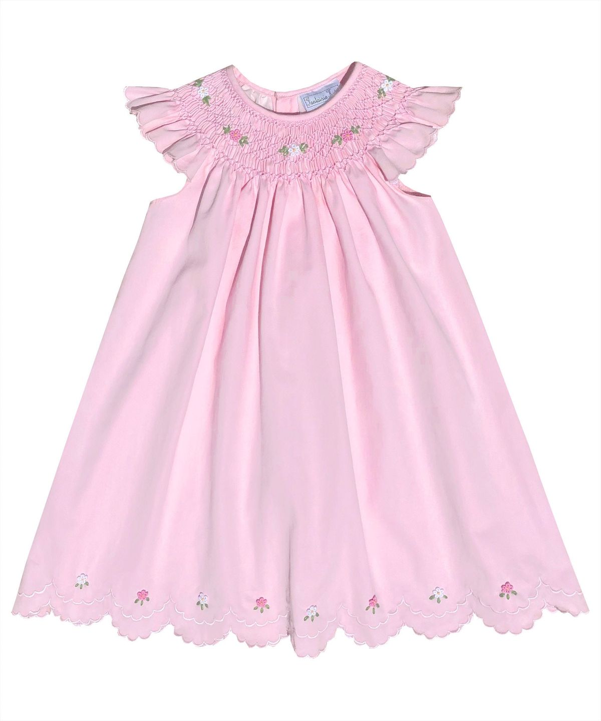 Boutique Pink Hand Smocked Bishop Dresses for Girls