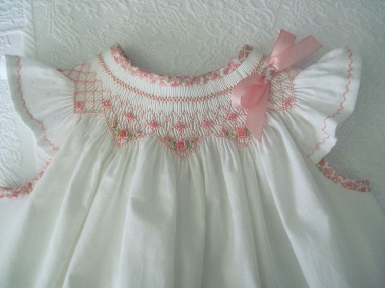 Boutique Pink Hand Smocked Bishop Dresses for Girls