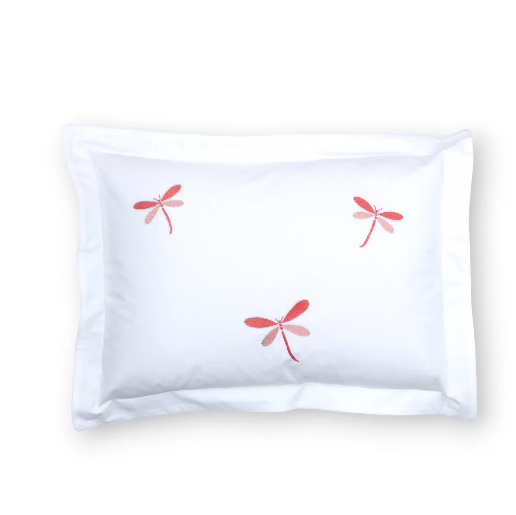 Dragonfly duvet cover hand embroidered